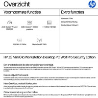 HP Z2 Mini G1a Wolf Pro Security Edition Copilot+ PC | AMD Ryzen AI Max+ PRO 395 | 128GB LPDDR5x-SDRAM | 2 TB SSD PCIe